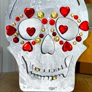 Hand adorned, Skull Lamp!